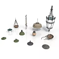 Diverse Lighting Fixture Set With Various Pendant Lamps Wall Lights And Decorative Designs