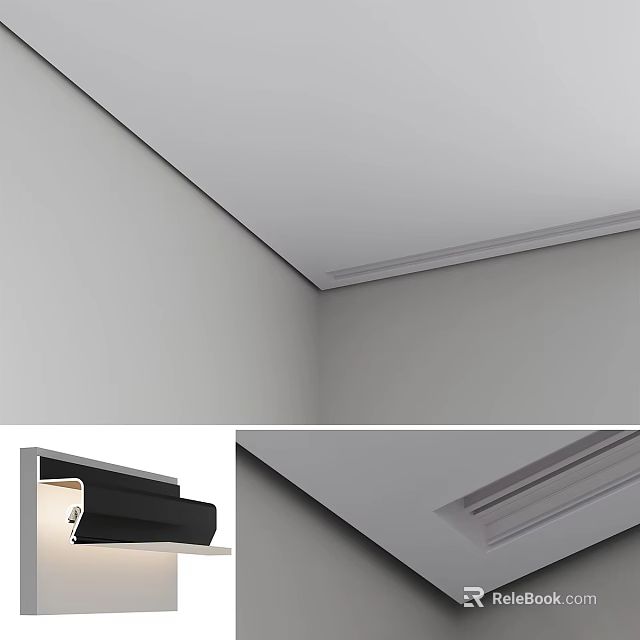 Modern Ceiling Design With Smooth Surface And Clean Lines In Interior 3d model 
