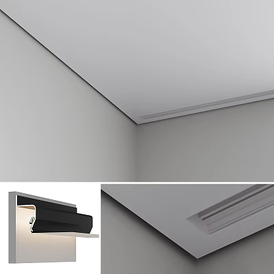 Modern Ceiling Design With Smooth Surface And Clean Lines In Interior 3d model