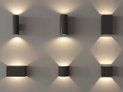 Modern Wall Lights with Soft Illumination Mounted on Wall in Contemporary Design 3d model