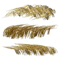 Garden Ornaments Featuring Golden Decorative Grass For Outdoor Garden Decor