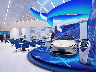 Tooling Exhibition Hall Exhibition Hall New Energy Experience Hall Exchange Zone Science and Technology Exhibition Hall Special-shaped Irregular Automobile Exhibition Hall Internal Combustion Engine Exhibition Hall Tram Exhibition Hall 3d model