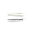 White Architectural Decorative Components With LED Lighting And Grooved Details