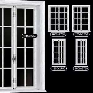 Double windows 3d model