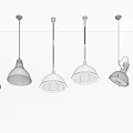 Stylish Pendant Lights With Various Unique Designs Hanging From Ceiling Illuminating Interior Space