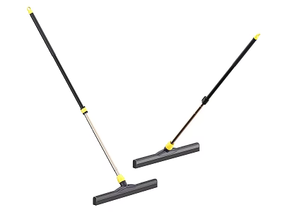 Household Cleaning Mop Tools With Black Handle And Yellow Accents For Floor Cleaning 3d model