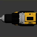 Modern Cordless Drill With Yellow And Black Design And Ergonomic Handle For Power Tools