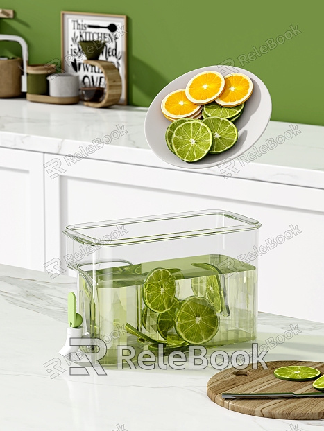 Beverage Barrel Beverage Refrigerator Fruit Orange model