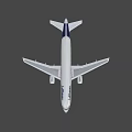 Lufthansa Passenger Airplane Model With White Body And Blue Tail Design