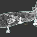 Weathered Blue And White Airliner With PERFECTION Lettering Engines And Landing Gear