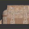 Traditional Stone Residential Building With Central Entrance Staircase And Two Side Dome Structures