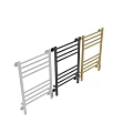 Modern Sturdy Golden And White Bathroom Rack With Wheels Floor Standing