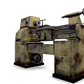 Sturdy Industrial Lathe Machine with Control Panel Rotating Parts and Heavy Duty Base