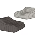 Modern Lazy Sofa Stool 3d model