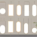 Stylish Modern Wall Mirrors With Different Shapes And Metal Frame Designs