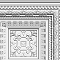 Decorative Square Ceiling Light Panel With Intricate Floral And Geometric Patterns 3d model