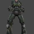 Power Armored Figure 3d model