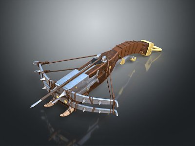 Crossbow Mechanical Crossbow Shift Bow and Arrow Shoot Far Equipment Weapons High-tech Crossbow 3d model