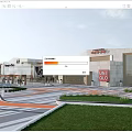 Modern Commercial Shopping Plaza With Carrefour UNIQLO Stores And Pedestrian Area