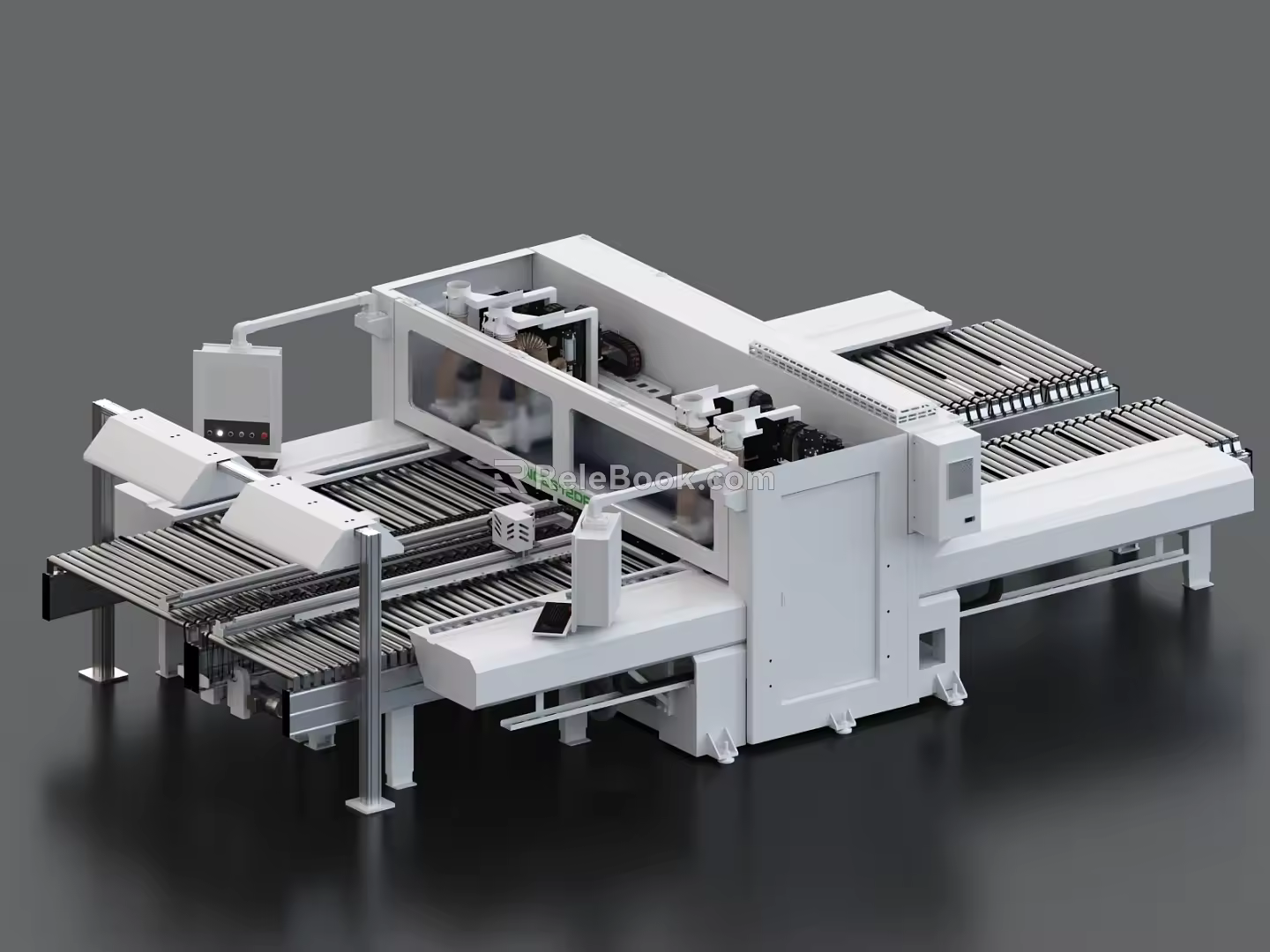 CNC Machine Tool CNC Lathe Drilling Machine Grinder Machine Tool Production Line Workshop Processing Equipment Grate Bed 3d model