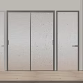 Modern Sliding Doors With Ribbed Glass Panels And Sleek Frames For Home Interior