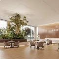 Modern reception area Sales department Reception area 3d model