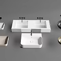 Modern wash basin simple table basin combination 3d model