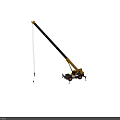 Yellow And Black Utility Vehicle Crane With Extended Boom And Mobile Base