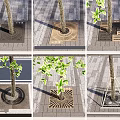 Modern Tree Grate Planting Pool Cover Plate Rainwater Grate Tree Pool Cover Plate Tree Pit Guard Plate Tree Pool Mouth Tree Pool Iron Art 3d model