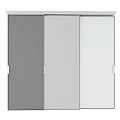 Sleek Aluminum Casement Window with Three Sliding Panels and White Frame for Modern Homes