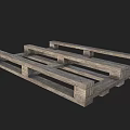 Rustic Stone Wood Pallet Featuring Grid Structure And Wooden Slats Design