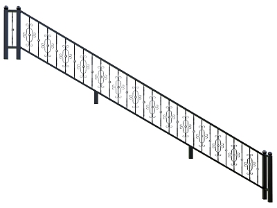 Jane European iron stair handrail model