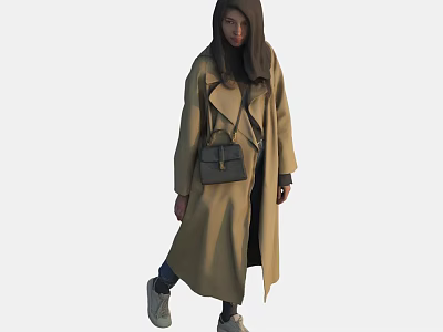 A foreign woman walking. 3d model