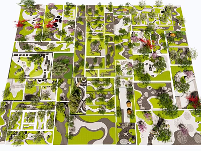 Traditional Japanese Karesansui Garden Design With Raked Sand Rocks And Mossy Pathways 3d model