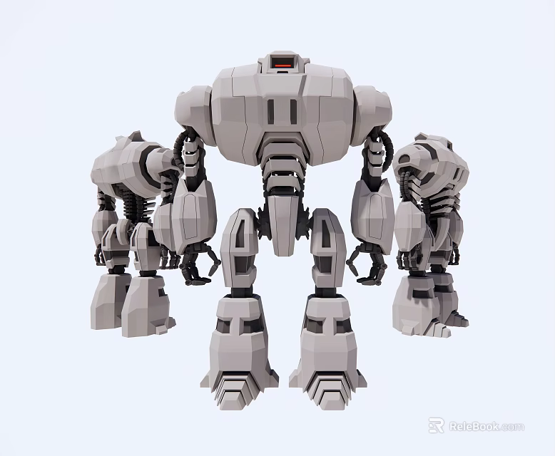 Smart Machine With Multi Robotic Limbs And Modern Sci Fi Design Structure 3d model