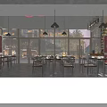Casual Grill Restaurant With Tasty Skewers Perfect For Gathering Neon Sign Decor And Comfortable Seating