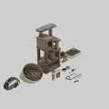 Essential Pet Furniture Collection Including Multi Level Cat Tree Scratching Posts And Cozy Beds