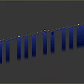 PARKANIA Amusement Park Track Structure With Blue Frames And Colorful Cars On Rails