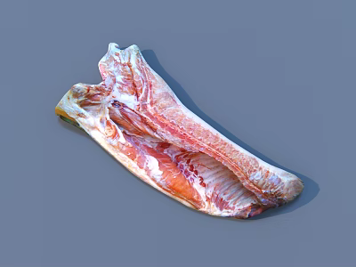 Fresh Raw Ribs Featuring White Pink Red Color And Marbled Fat Texture 3d model