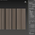 Modern Minimalist Background Wall With Vertical Wooden Slats And Textured 3D Design
