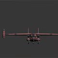 Futuristic Pink Spacecraft With Twin Wings For Cosmic Exploration Missions