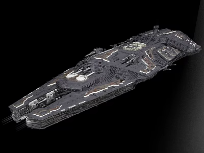 Modern Warship Alien Warship 3d model Modern Warship Alien Warship 3d model