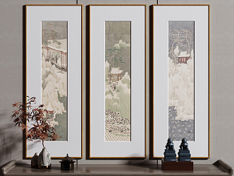 New Chinese Architectural Painting Decorative Painting 3d model