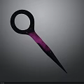 Starry Sky Pattern Scissors With Black Purple Gradient And Round Handle