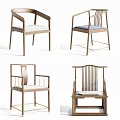 Modern Leisure Chairs With Wooden Frames Varied Back Designs And Comfortable Cushions