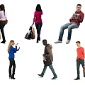 Many characters 3d model