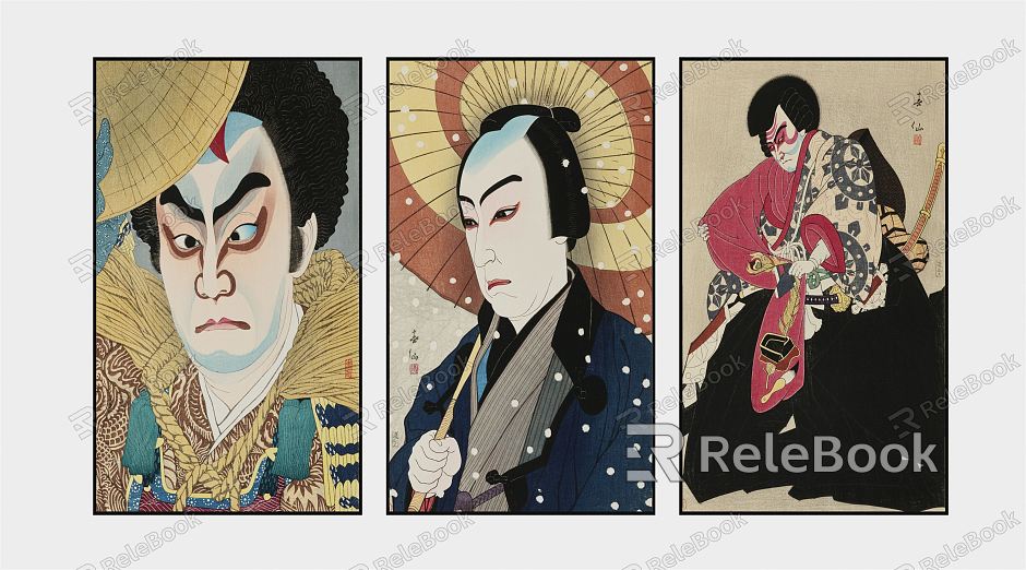 Japanese-style figure painting Ukiyo-e model