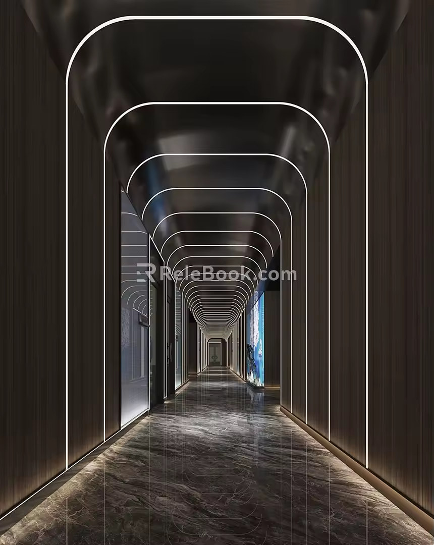 Modern aisle access 3d model
