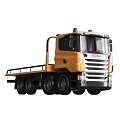 Electric Toy Scania Flatbed Truck with Yellow Body Blue Siren and Multiple Wheels
