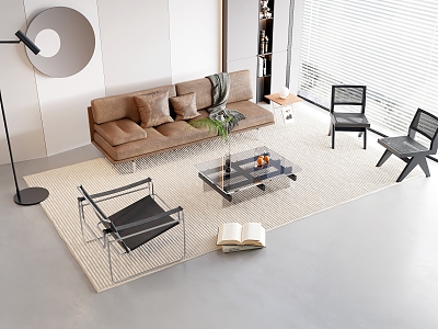 Modern Sofa Coffee Table Combination Sofa model